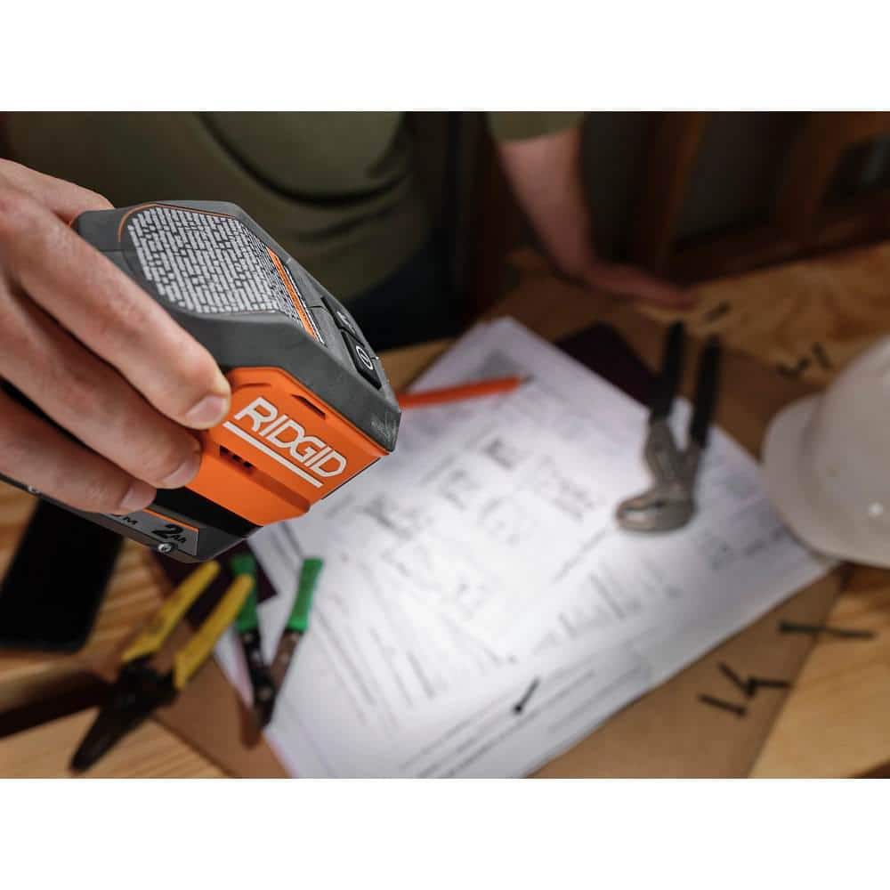 RIDGID 18V Cordless 175-Watt Power Inverter Kit with 2.0 Ah Battery and Charger
