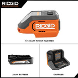 RIDGID 18V Cordless 175-Watt Power Inverter Kit with 2.0 Ah Battery and Charger