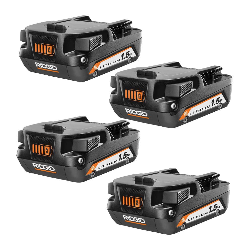 RIDGID 18V Lithium-Ion 1.5 Ah Battery (4-Pack)
