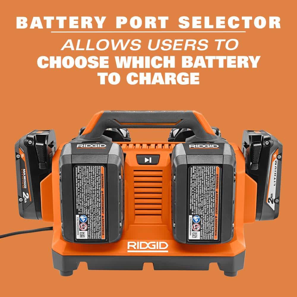 RIDGID 18V 6-Port Sequential Charger