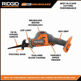 RIDGID 18V Brushless Cordless 2-Tool Combo Kit w/ Impact Wrench, SubC One Handed Recip Saw, 4.0 Ah MAX Output Battery & Charger