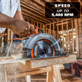 RIDGID 18V Brushless Cordless 2-Tool Combo Kit w/ 1/2 in. Impact Wrench, Circular Saw, 4.0 Ah MAX Output Battery, and Charger
