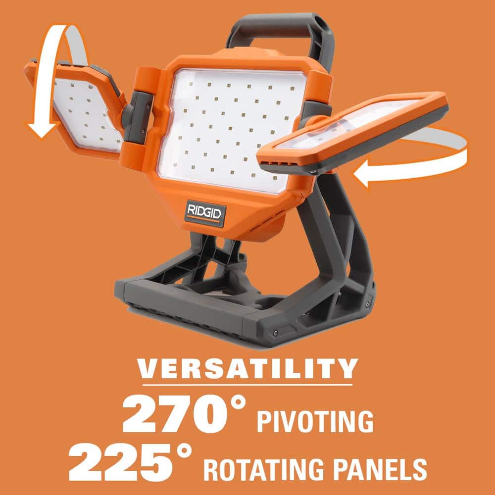 RIDGID 18V Cordless 2-Tool Combo Kit w/ Brushless 1/2 in. Impact Wrench, Hybrid Panel Light, 4 Ah MAX Output Battery & Charger