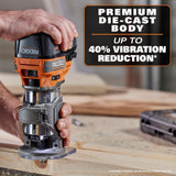RIDGID 18V Brushless 2-Tool Combo Kit with Compact Trim Router and Jig Saw (Tools Only)