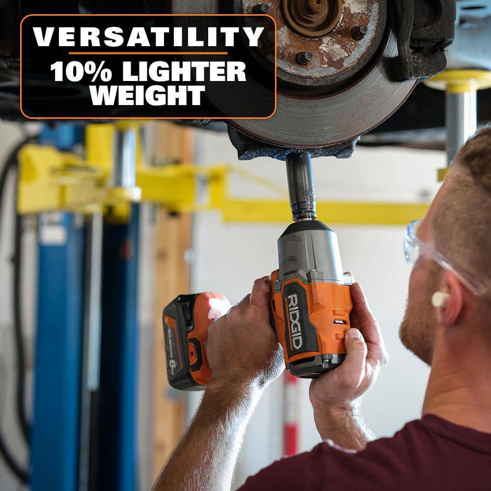 RIDGID 18V Brushless Cordless 2-Tool Combo Kit with High-Torque Impact Wrench, Reciprocating Saw, 4.0 Ah Battery, and Charger