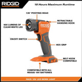 RIDGID 18V Brushless Cordless 3-Tool Combo Kit with Hammer Drill, Impact Driver, LED Work Light, (2) Batteries, Charger and Bag