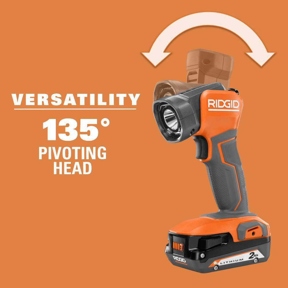 RIDGID 18V Brushless Cordless 3-Tool Combo Kit with Hammer Drill, Impact Driver, LED Work Light, (2) Batteries, Charger and Bag