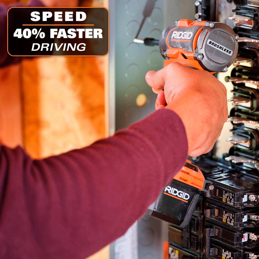 RIDGID 18V Brushless 2-Tool Combo Kit with 6.0 Ah & 4.0 Ah MAX Output Batteries, Charger, Hard Case, & 7-1/4 in. Circular Saw