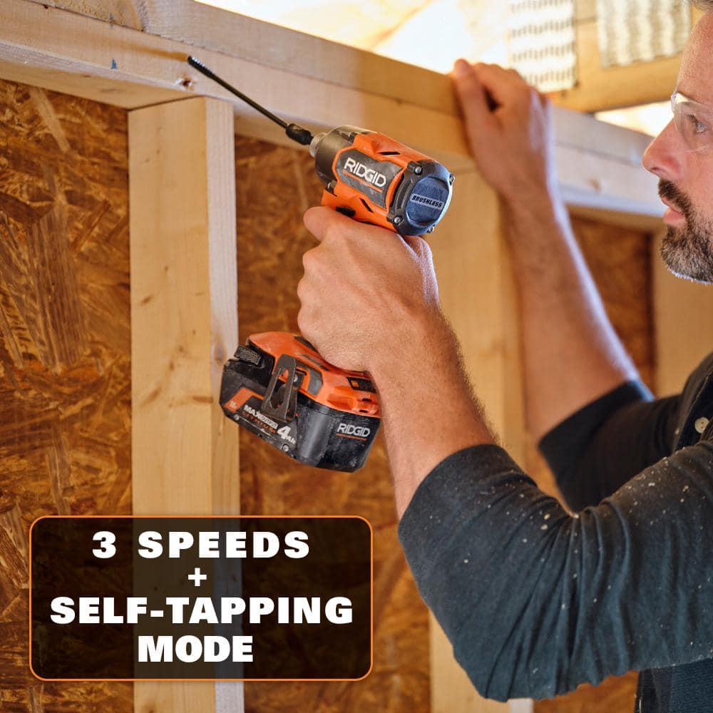 RIDGID 18V Brushless 2-Tool Combo Kit with 6.0 Ah & 4.0 Ah MAX Output Batteries, Charger, Hard Case, & 7-1/4 in. Circular Saw