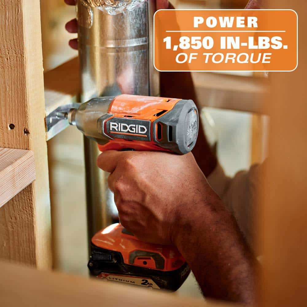 RIDGID 18V Cordless 2-Tool Combo Kit with Drill/Driver, Impact Driver, (2) 2.0 Ah Batteries, and Charger