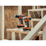 RIDGID 18V Cordless 2-Tool Combo Kit with Drill/Driver, Impact Driver, (2) 2.0 Ah Batteries, and Charger
