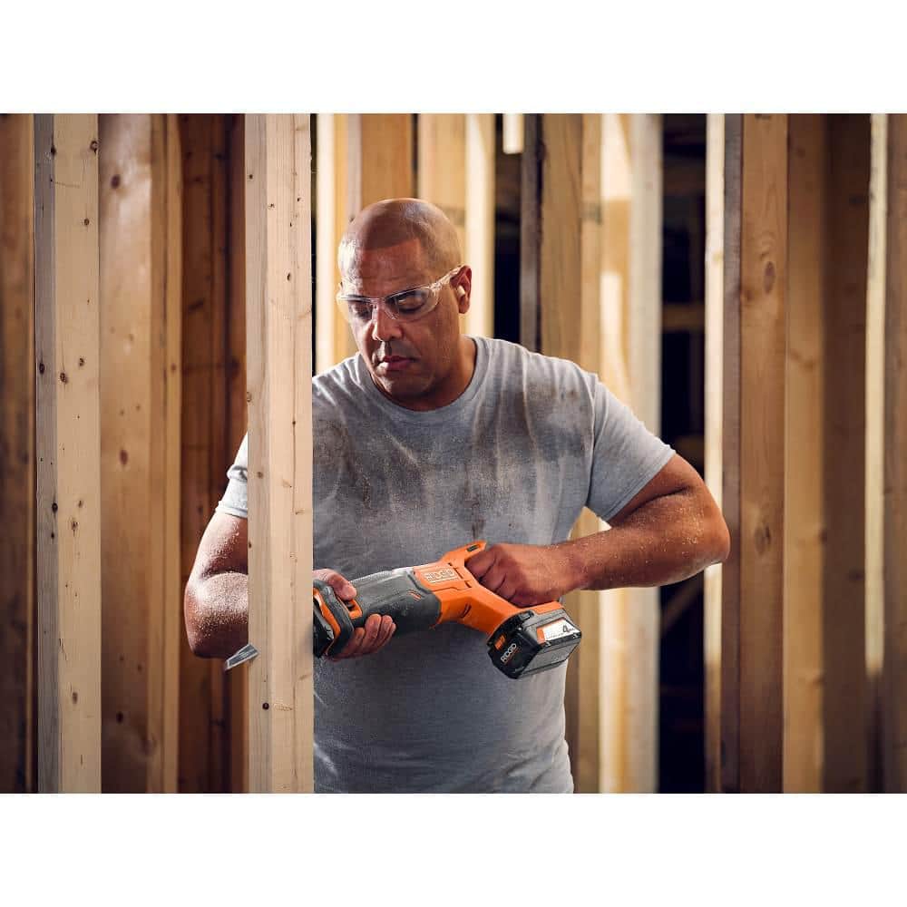 RIDGID 18V Cordless 6-Tool Combo Kit with 2.0 Ah Battery, 4.0 Ah Battery, Charger, and Bag