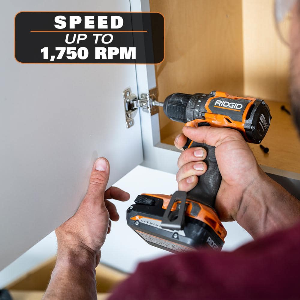 RIDGID 18V SubCompact Brushless 2-Tool Combo Kit with Drill/Driver, Impact Driver, (2) 2.0 Ah Batteries, Charger, and Tool Bag