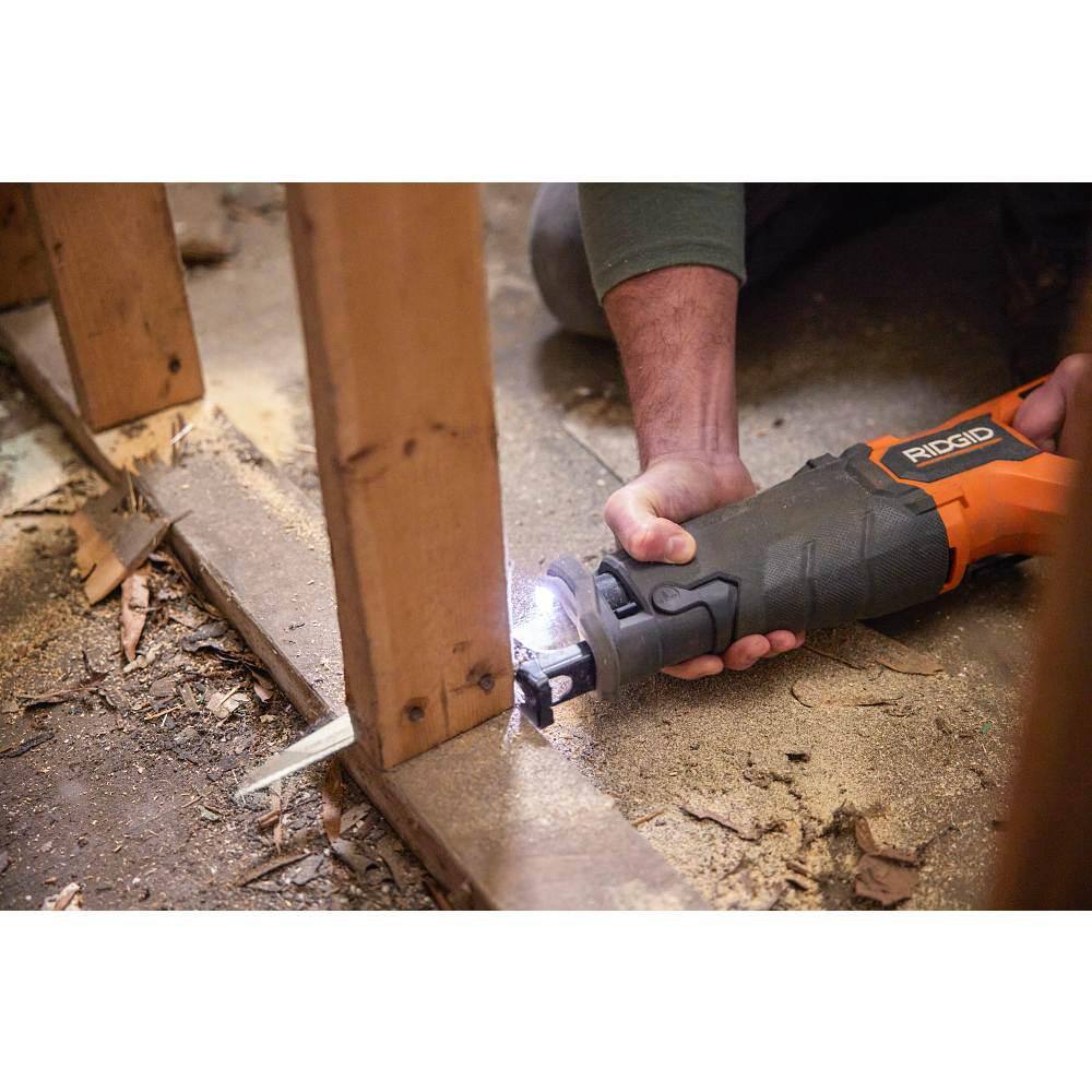 RIDGID 18V Starter Kit with (2) 4.0 Ah MAX Output Batteries and Charger with 18V Brushless Cordless Reciprocating Saw