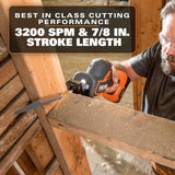 RIDGID 18V SubCompact Brushless Cordless One-Handed Reciprocating Saw Kit with 2.0 Ah Battery and Charger