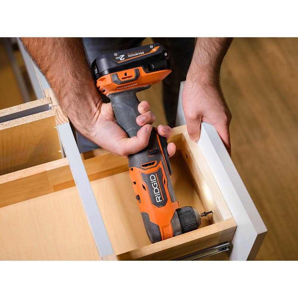RIDGID 18V SubCompact Brushless Cordless 3/8 in. Right Angle Drill with (2) 2.0 Ah Compact Lithium-Ion Batteries
