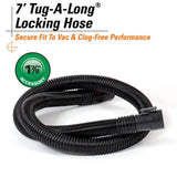 RIDGID 1-7/8 in. x 7 ft. Tug-A-Long Dual-Flex Locking Vacuum Hose with Adapter for Wet/Dry Shop Vacuums