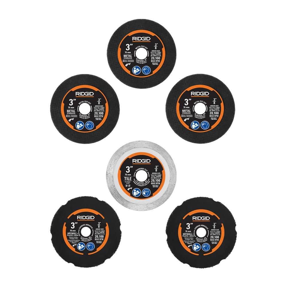 RIDGID Cut-Off Wheel Kit (6-Piece)