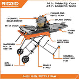RIDGID 10 in. Wet Tile Saw with Stand (Model R4092)