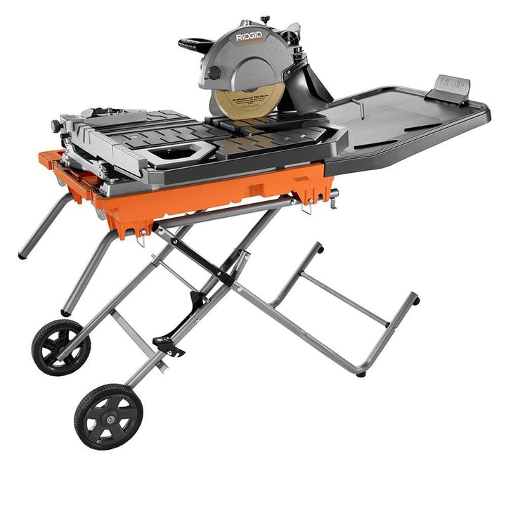 RIDGID 10 in. Wet Tile Saw with Stand (Model R4092)