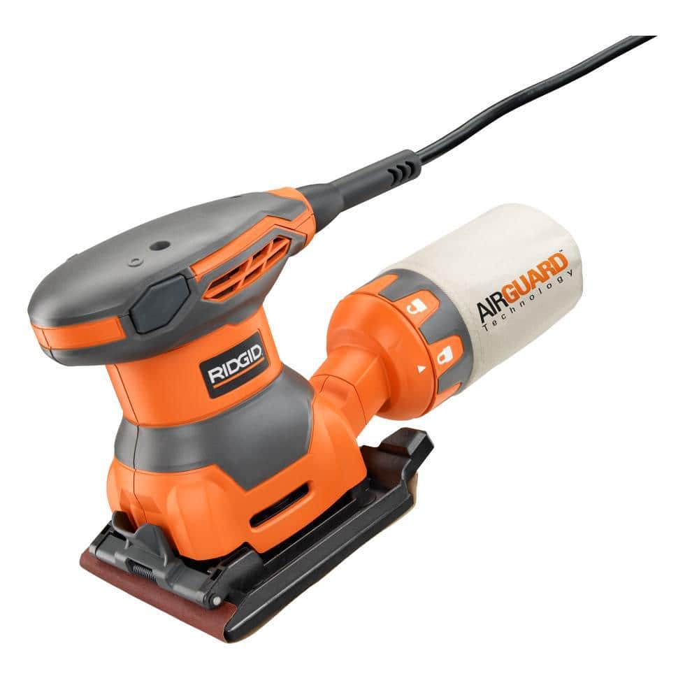 RIDGID 5.5 Amp Corded Fixed Base Trim Router with 2.4 Amp Corded 1/4 Sheet Sander