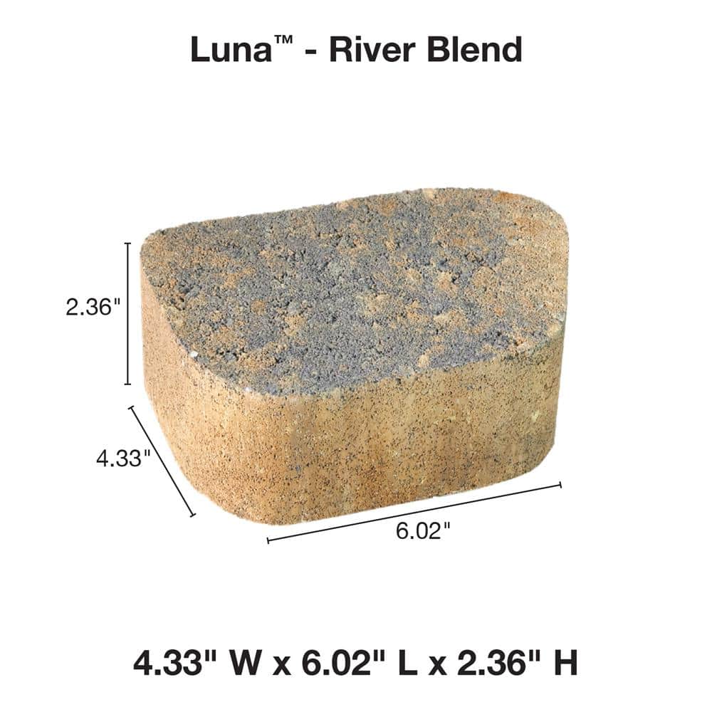 Pavestone Luna 6.02 in. L x 4.33 in. W x 2.36 in. H River Blend Concrete Paver (640-Pieces/115.9 sq. ft./Pallet)