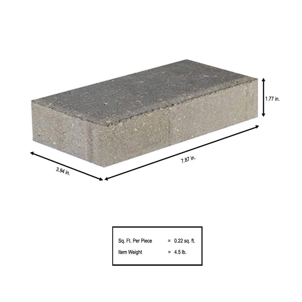 Pavestone Holland 45 mm 7.87 in. L x 3.94 in. W x 1.77 in. H Rivertown Blend Concrete Paver ( 672-Piece/145 sq. ft./Pallet)