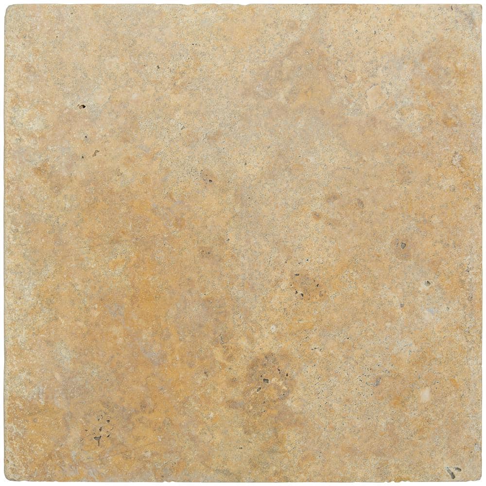 MSI Take Home Tile Sample - Riviera 6 in. x 6 in. Tumbled Travertine Paver Tile (0.25 sq. ft.)