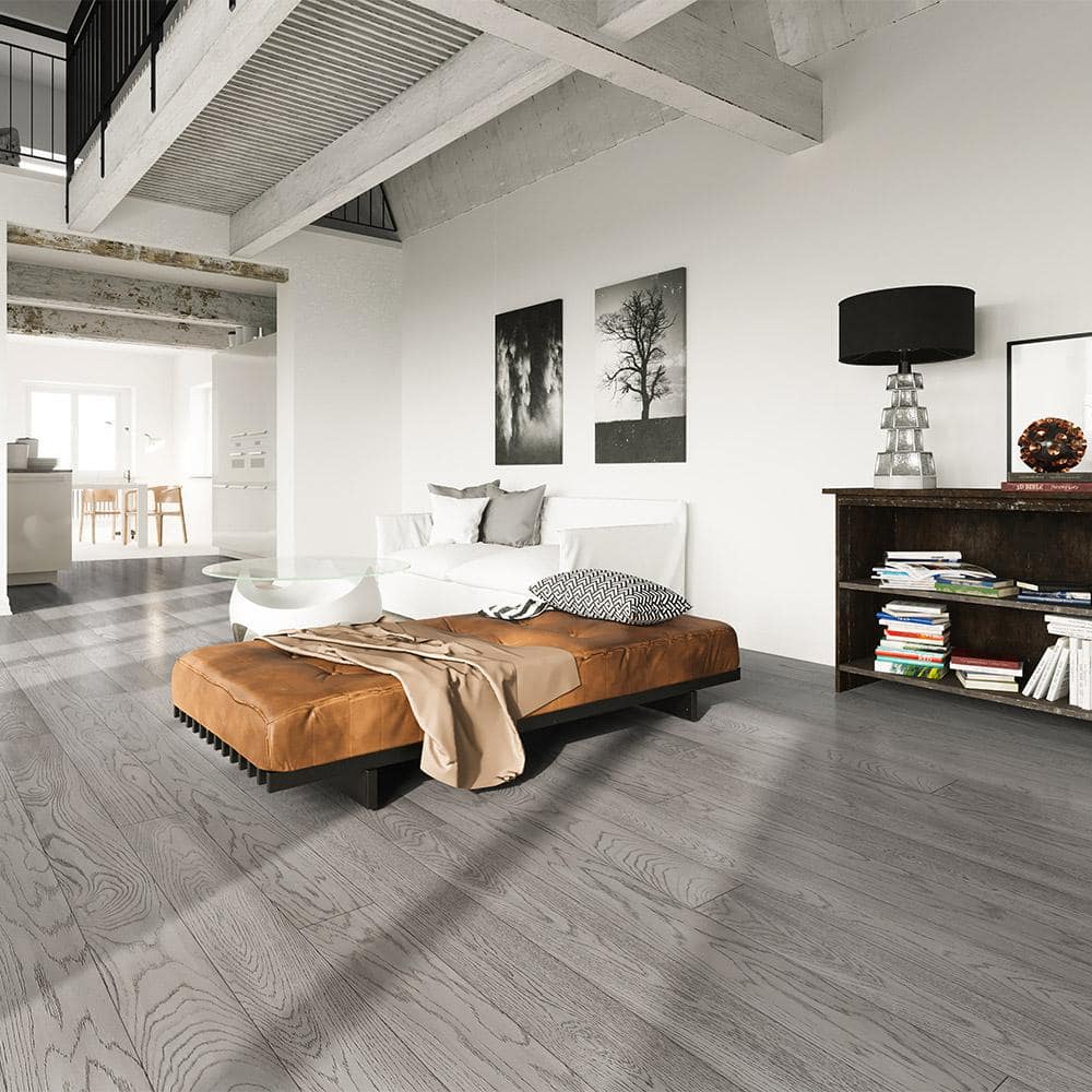 ACQUA FLOORS Riviera Luxe 1/4 in. T x 7.5 in. W Click Lock Wire BrushedEngineered Hardwood Flooring (23.32 sq.ft./case)