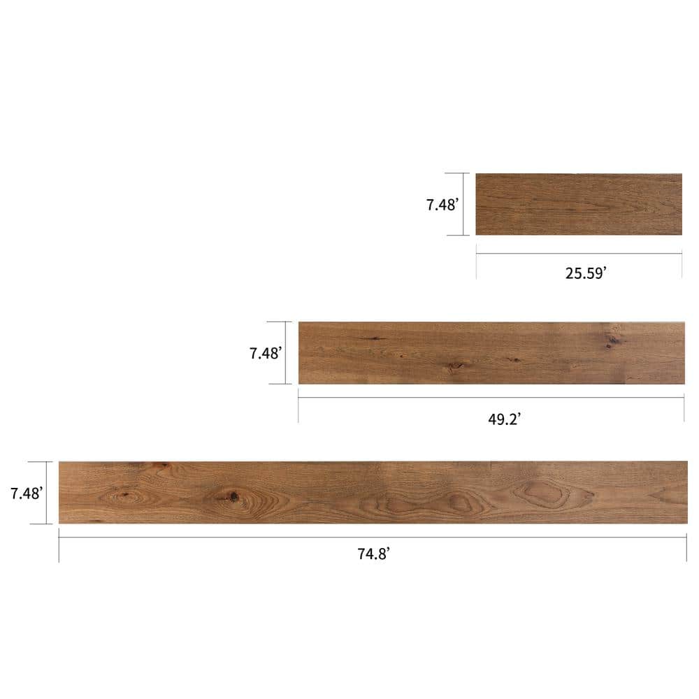 NATU Roasted Distressed Hickory 3/8 in. T x 7.5 in. W Click Lock Distressed Hardwood Flooring (19.43 sq.ft./case)