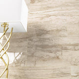 MSI Romagna Ivory 12 in. x 24 in. Polished Porcelain Floor and Wall Tile, Marble Look (16 sq. ft. per Case)