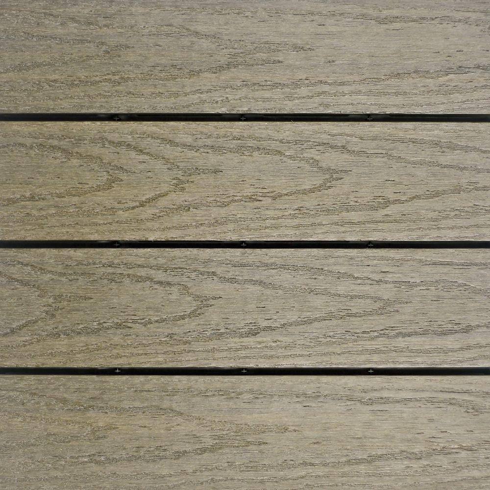 NewTechWood UltraShield Naturale 1 ft. x 1 ft. Quick Deck Outdoor Composite Deck Tile Sample in Roman Antique