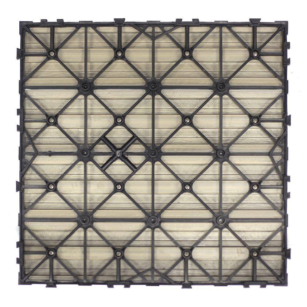 NewTechWood UltraShield Naturale 1 ft. x 1 ft. Quick Deck Outdoor Composite Deck Tile Sample in Roman Antique