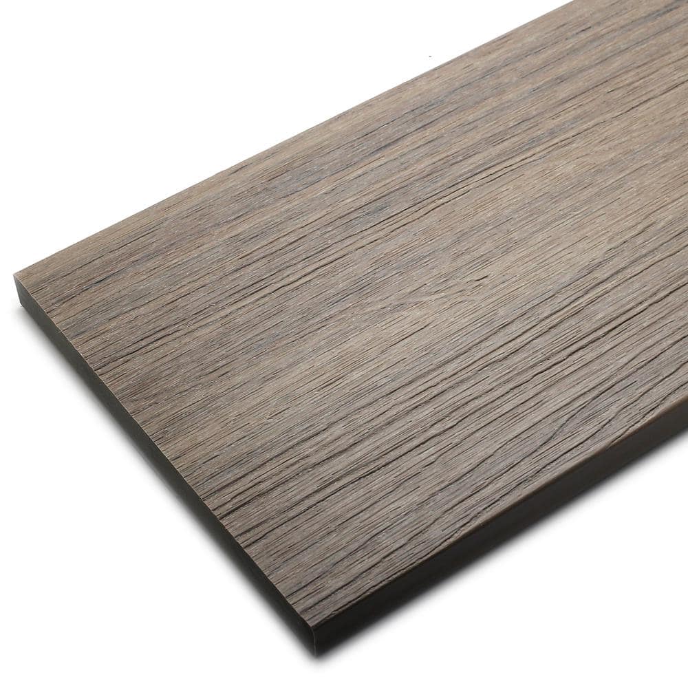 NewTechWood UltraShield 0.6 in. x 12 in. x 12 in. Roman Antique Fascia Composite Decking Board Sample
