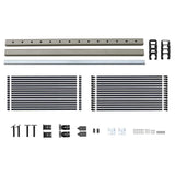 NewTechWood Ultrashield Hemispheres 36 in. x 3 in. x 6 ft. Roman Antique Gray Composite Railing Kit