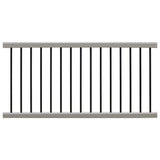 NewTechWood Ultrashield Hemispheres 36 in. x 3 in. x 6 ft. Roman Antique Gray Composite Railing Kit