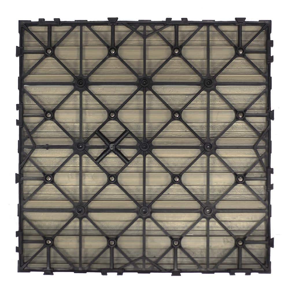 NewTechWood UltraShield Naturale 1 ft. x 2 ft. Quick Deck Outdoor Composite Deck Tile in Roman Antique (20 sq. ft. Per Box)