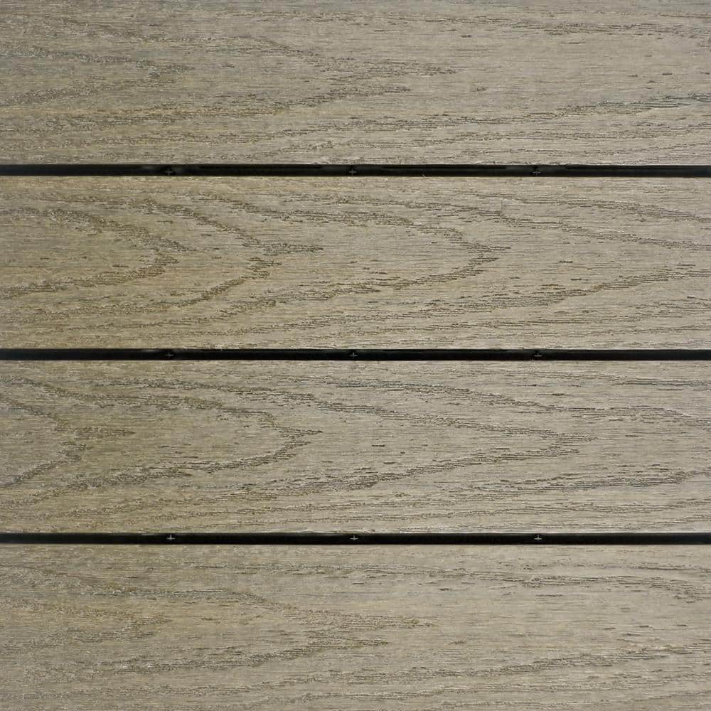 NewTechWood UltraShield Naturale 1 ft. x 2 ft. Quick Deck Outdoor Composite Deck Tile in Roman Antique (20 sq. ft. Per Box)