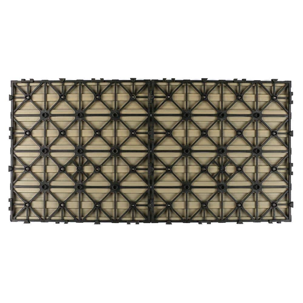 NewTechWood UltraShield Naturale 1 ft. x 2 ft. Quick Deck Outdoor Composite Deck Tile in Roman Antique (20 sq. ft. Per Box)