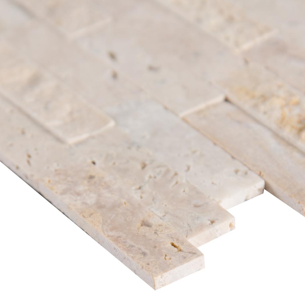 MS International STIK Wall-Tile Roman Beige 12 x 12 Stone Peel & Stick Mosaic Tile