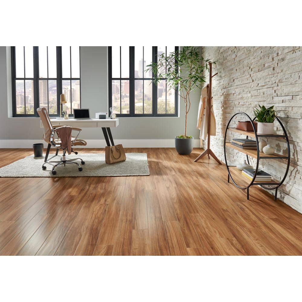 Pergo Defense+ Roselawn Teak 14 mm T x 5.2 in. W Waterproof Laminate Wood Flooring (13.74 sqft/case)