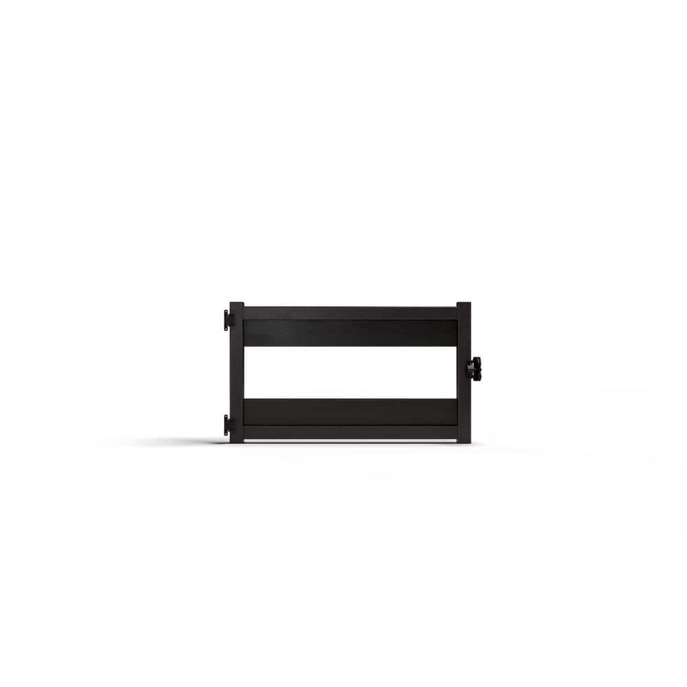 Natures Composites Composite Modern 2-Board Ranch Rail ( 3 ft. H x 4 ft. W) Raven (Black) Fence Gate