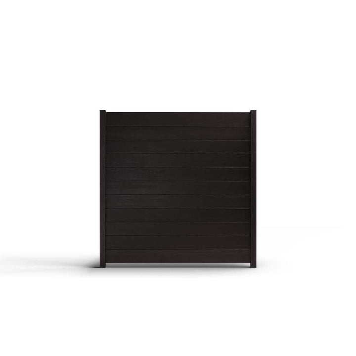 Natures Composites Composite Modern Horizontal Privacy Full Size Fence (6 ft. H x 6 ft. W) Raven (Black)