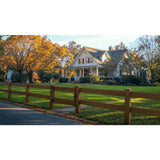 Natures Composites Composite 2-Rail Start/End Post with Post Cap for Traditional Ranch Rail System (5 in. x 5 in. x 50 in. L) Rosewood