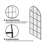 ROSWELL Aranaz 34 in. W x 78 in. H Fixed Single Panel Framed Shower Door in Matte Black with Clear Glass