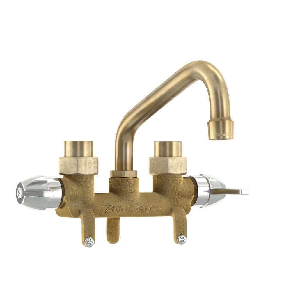 Glacier Bay 2-Handle Laundry Faucet in Rough Brass