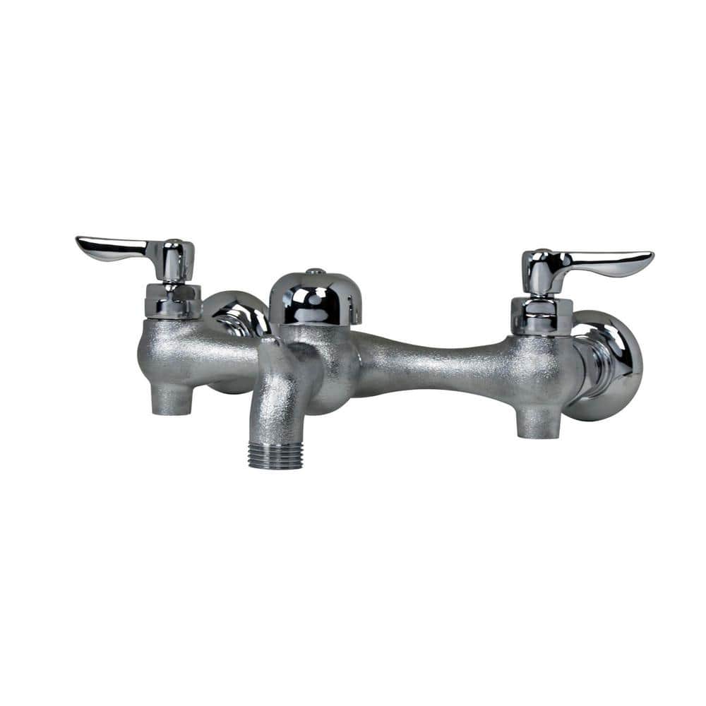 American Standard Exposed Yoke Wall-Mount 2-Handle Utility Faucet with Vacuum Breaker