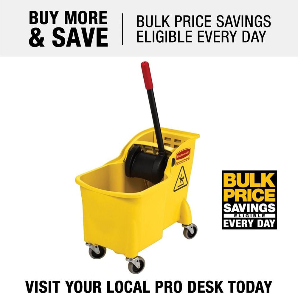 Rubbermaid Commercial 31 Qt. Tandem Mop Bucket with Wringer