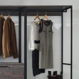 Klair Living Monica 143 in. W Rustic Gray Walk in Wood Closet System