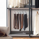 Klair Living Monica 143 in. W Rustic Gray Walk in Wood Closet System